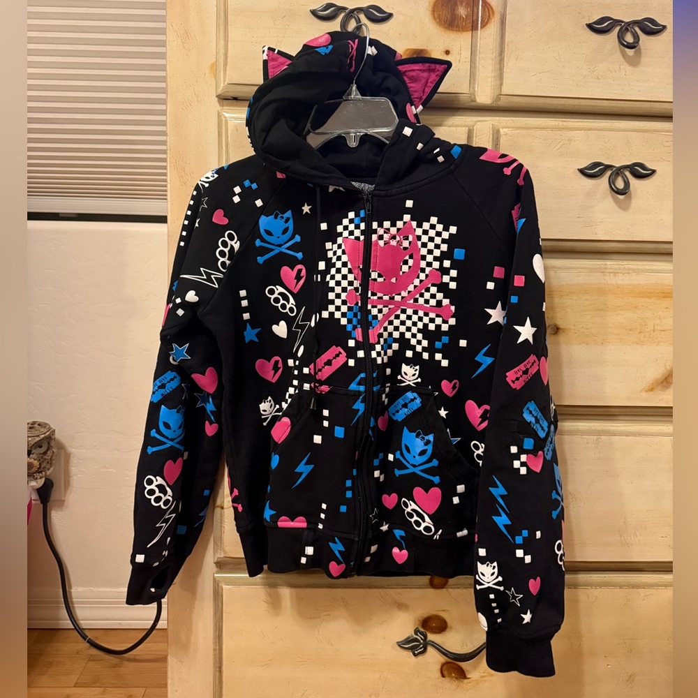 RARE GRAIL Bye Bye Kitty BBK Poizen Industries Sz M/L Hoodie.